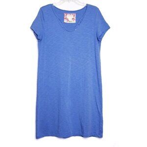 Lucy & Laurel Blue Short Sleeve T-Shirt Lounge Shift Dress Women's Size Medium